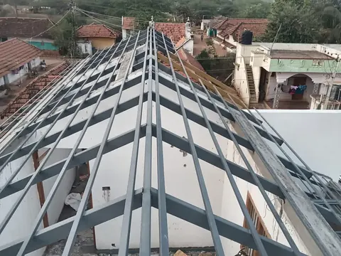 Steel roof frame built by CSA Roof Works